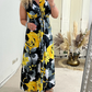 🔥Neue Sonderangebote - 49% RABATT😍Elegantes, ärmelloses Plisseekleid mit Blumendruck