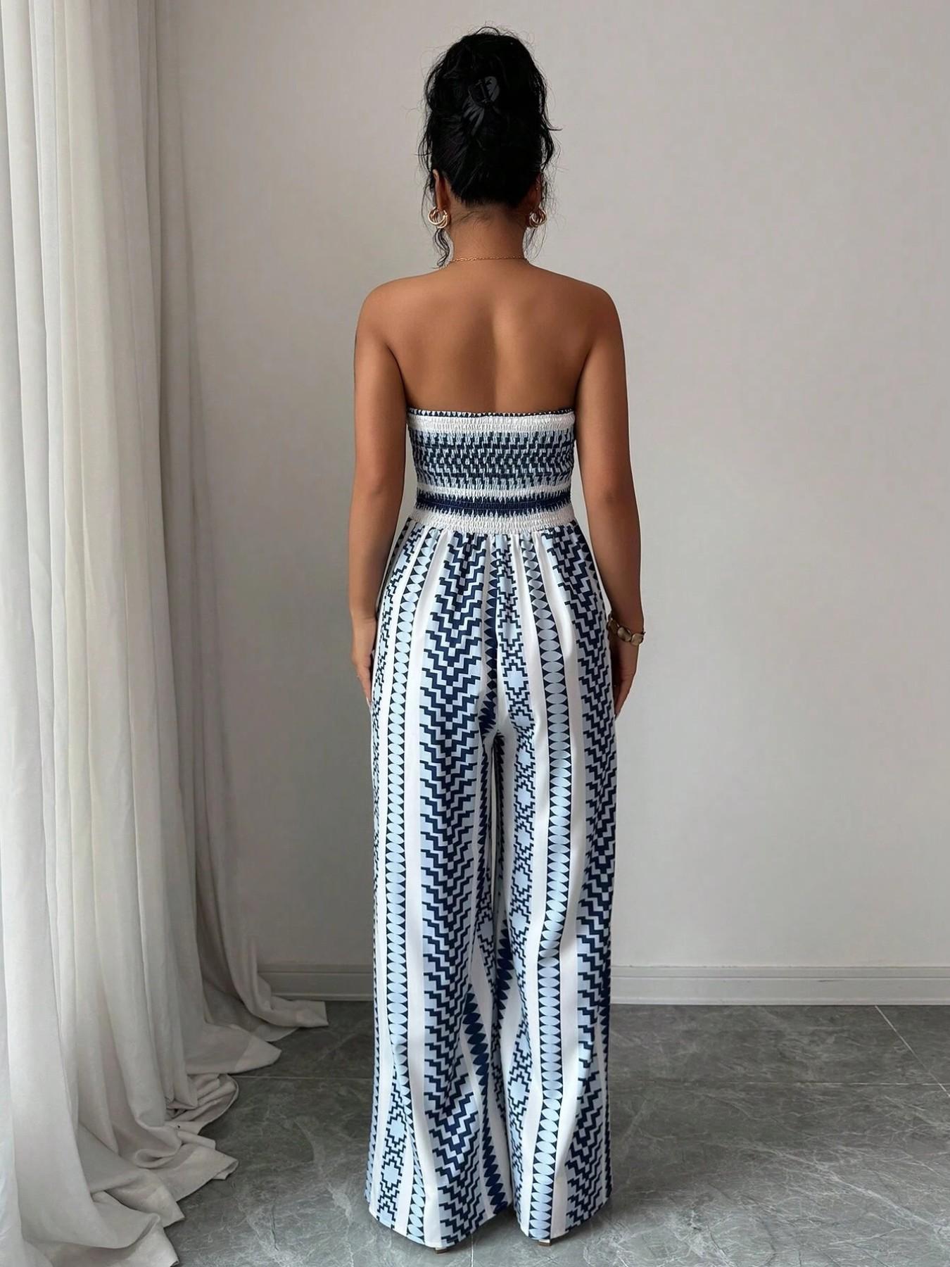 👗 50% RABATT! ✨ Damen Jumpsuit schulterfrei floral im Boho-Stil – Eleganter Sommer-Overall mit Bardot-Ausschnitt – Fließend, leicht & perfekt für Festivals, Strand oder romantische Sommerabende 🌸