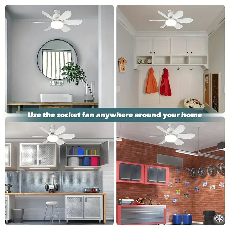 🌀 50% RABATT! ⏳ 40W LED-Deckenventilator mit Licht & Fernbedienung – Ultra-leise, 52 cm & E27-Fassung – Perfekt für Schlafzimmer, Küche oder Garage – inklusive B22-Adapter 🔥