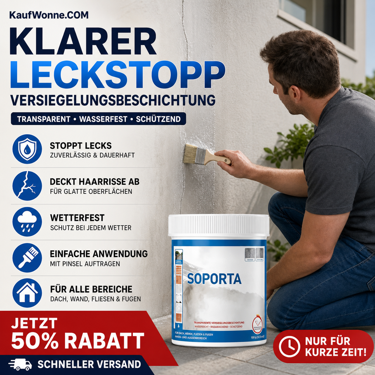 🔧💧 Wasserfester Kleber & Dichtmasse – flexibel & langlebig, geeignet für Holz, Fliesen und Metall! 🌟