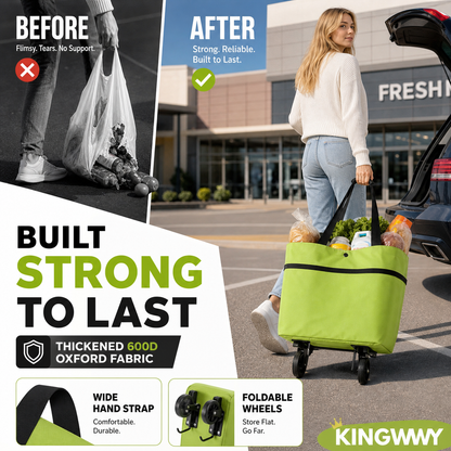 🔥🛍️2-in-1 faltbarer Einkaufswagen