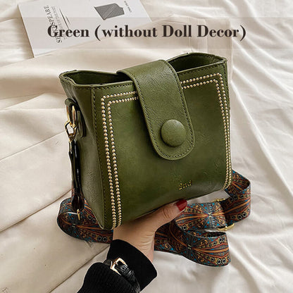 🎄Vintage Modetasche mit verstellbarem breitem Schulterriemen👜