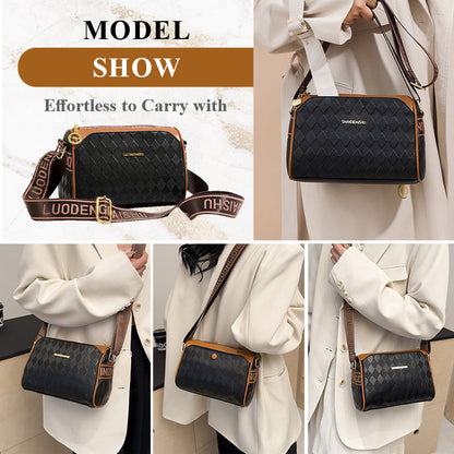 Mode Diamant-Muster große Kapazität 3-Layer Crossbody Bag