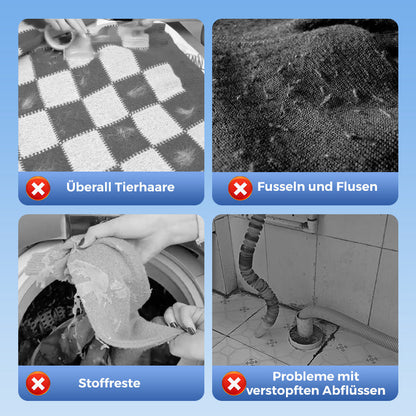🧼50% RABATT BEFRISTETES ANGEBOT!✨Schwimmender Filterbeutel-Waschball für Waschmaschinen - Fängt Haare & Flusen mit Einfacher Reinigung für Badewanne, Waschbecken & Waschmaschine🐾📦