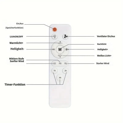 🔥Modernes 40W LED Deckenventilator-Licht (Ø 52cm) – Ultra-Leise mit Fernbedienung, E27 Sockel inkl. B22 Adapter. Ideal für Schlafzimmer, Küche & Garage.