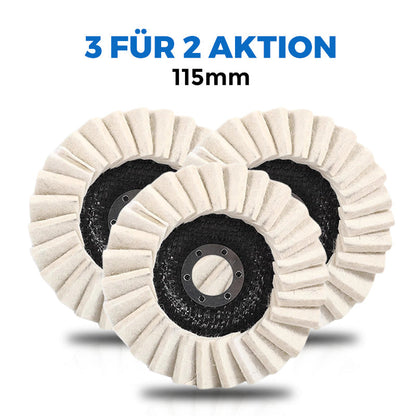 🎁 Mehr kaufen, mehr Vorteile!!✨ Wollpolierscheibe für Winkelschleifer – Hochglanz-Spiegelfinish! Langlebig  Vielseitig! 🔧