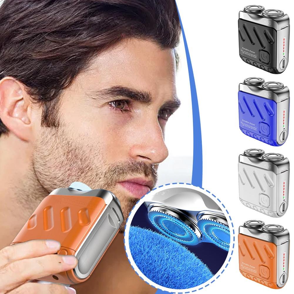 🔥🎉 Vatertagsangebot: 80% RABATT! 🎁Tragbarer rotierender Elektrorasierer🚀 mit zwei Ringen