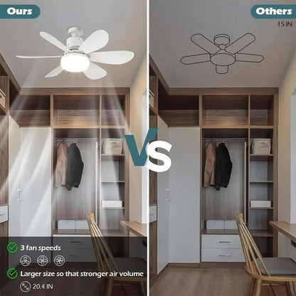 🌀 50% RABATT! ⏳ 40W LED-Deckenventilator mit Licht & Fernbedienung – Ultra-leise, 52 cm & E27-Fassung – Perfekt für Schlafzimmer, Küche oder Garage – inklusive B22-Adapter 🔥
