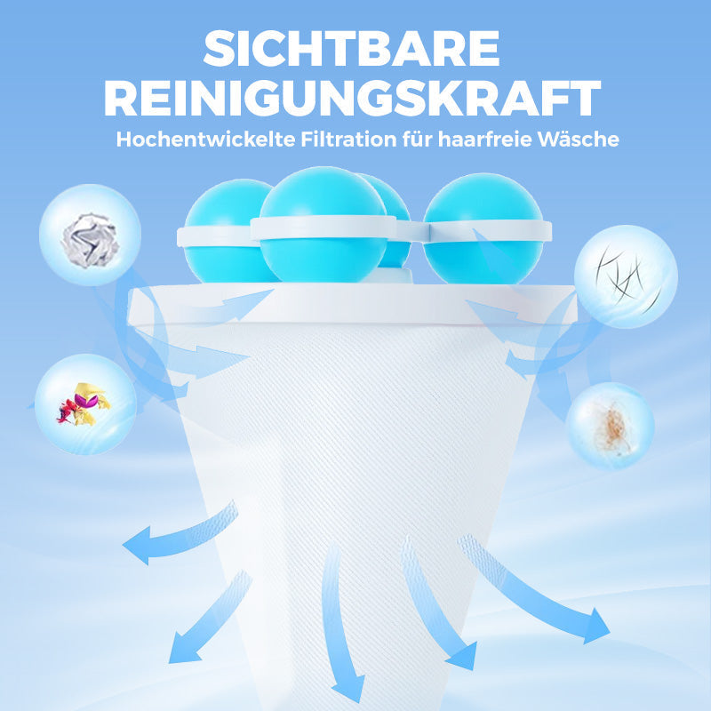 🧼50% RABATT BEFRISTETES ANGEBOT!✨Schwimmender Filterbeutel-Waschball für Waschmaschinen - Fängt Haare & Flusen mit Einfacher Reinigung für Badewanne, Waschbecken & Waschmaschine🐾📦