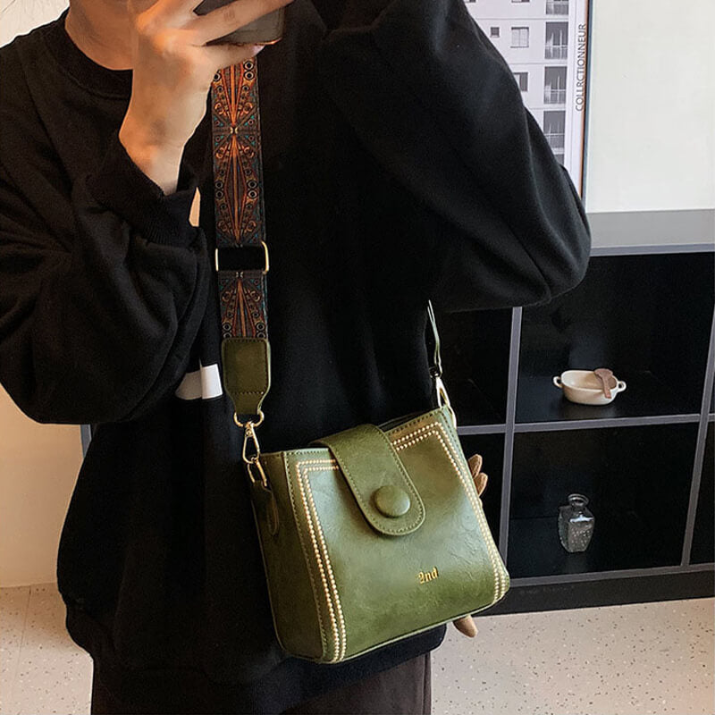 🎄Vintage Modetasche mit verstellbarem breitem Schulterriemen👜