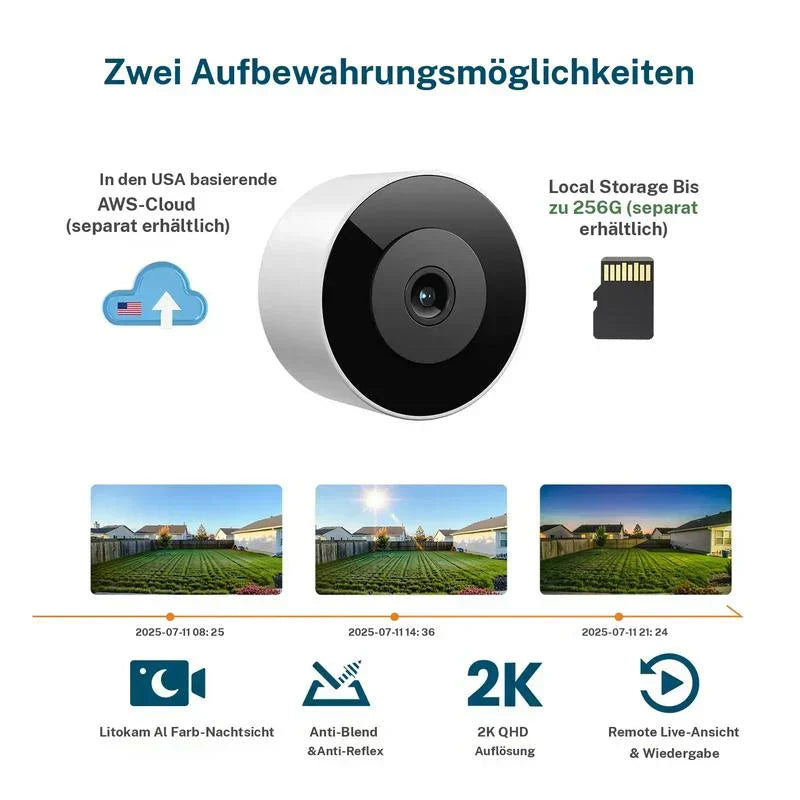 🥳2026 Top-Seller 🥳💞 Sicherheitsmanager✨ 💝 Kristallklare 2K-Überwachungskamera 🎥 Farbnachtsicht 🌙 24/7-Aufzeichnung und intelligente Alarme 🚨 Einfache Installation! 🔒