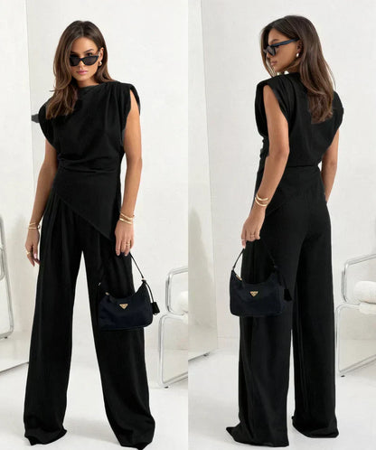 ✨Elegantes, einfarbiges zweiteiliges Set für Damen✨