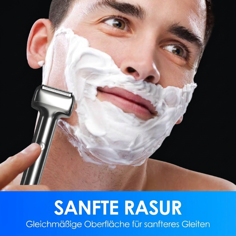 🧔 Folienrasierer für Herren｜Wiederaufladbar, 60Min Akku, IPX6 waschbar & flüsterleise für empfindliche Haut