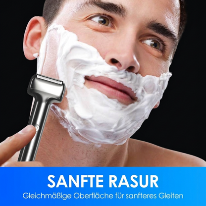 🧔 Folienrasierer für Herren｜Wiederaufladbar, 60Min Akku, IPX6 waschbar & flüsterleise für empfindliche Haut