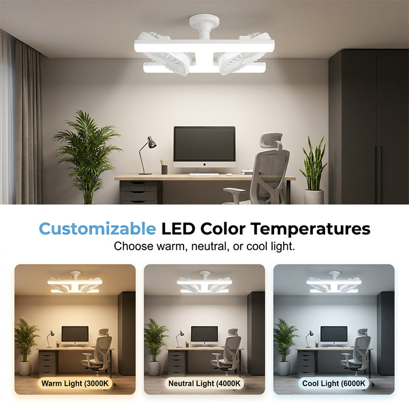 ✈Versandkostenfrei🌬️✨Deckenventilator mit Doppelkopf und LED-Licht – modernes Design mit Fernbedienung für Wohnzimmer & Schlafzimmer