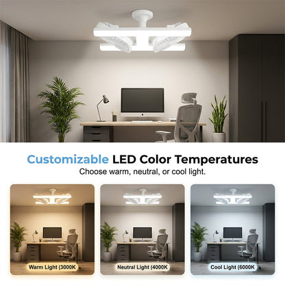 ✈Versandkostenfrei🌬️✨Deckenventilator mit Doppelkopf und LED-Licht – modernes Design mit Fernbedienung für Wohnzimmer & Schlafzimmer