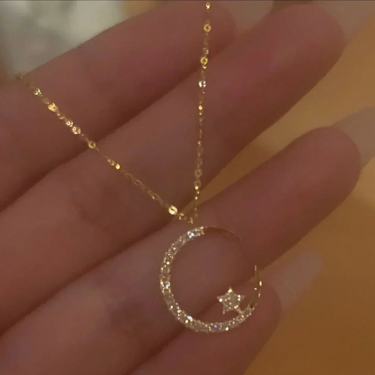 ✨Weihnachts-Specials 50% Rabatt⭐Bright Night: Mond-Stern-Halskette🌙