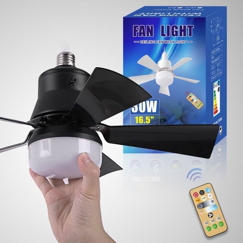 🌀 50% RABATT! ⏳ 40W LED-Deckenventilator mit Licht & Fernbedienung – Ultra-leise, 52 cm & E27-Fassung – Perfekt für Schlafzimmer, Küche oder Garage – inklusive B22-Adapter 🔥