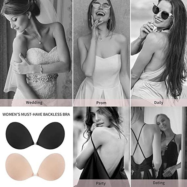 💗BUY 1 GET 1 FREE - 2 PAARE - 🎁Selbstklebende, unsichtbare BHs mit Raffungen