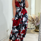 🔥Neue Sonderangebote - 49% RABATT😍Elegantes, ärmelloses Plisseekleid mit Blumendruck