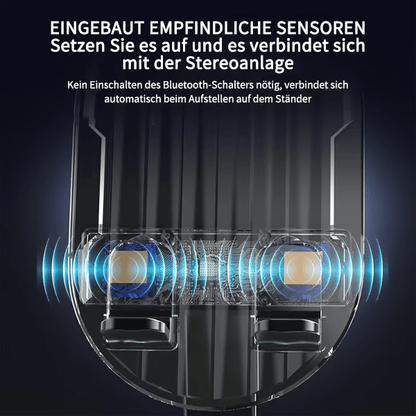 ✨📱5-in-1 Handyhalterung mit kabellosem induktivem Audio-Bluetooth-Lautsprecher, 360° drehbarer LED-Halterung und universeller Lautsprecherhalterung🔈