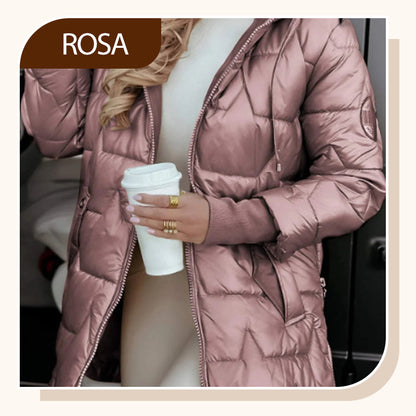 🎁 Winter Sale - Begrenzte Zeit 50% OFF🎁 Baumwolle Warmer Mid-Length Damen Wintermantel mit Kapuze Style