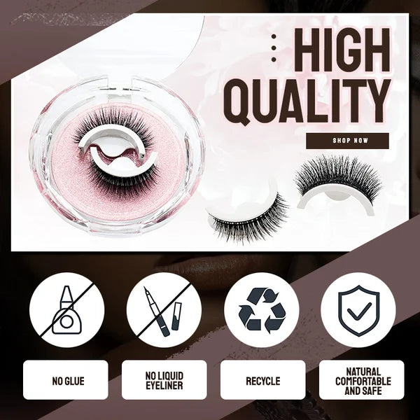 🥳 Kaufe eins, bekomme eins gratis ! 👁️✨ Wiederverwendbare selbstklebende Wimpern. Kein Kleber erforderlich, einfach aufdrücken. Mehrfach nutzbar & leicht abzunehmen 💕🌸