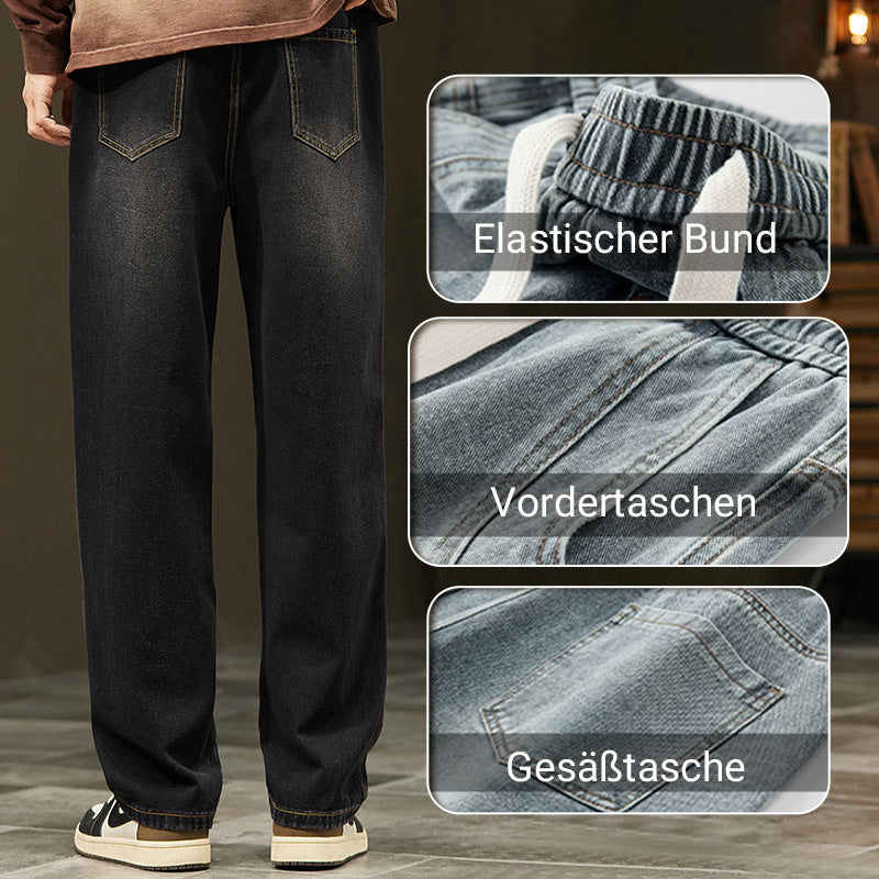 🔈🔈50% RABATT!!🔥 Herren-Jeans mit lockerem Schnitt und geradem Bein👖💥