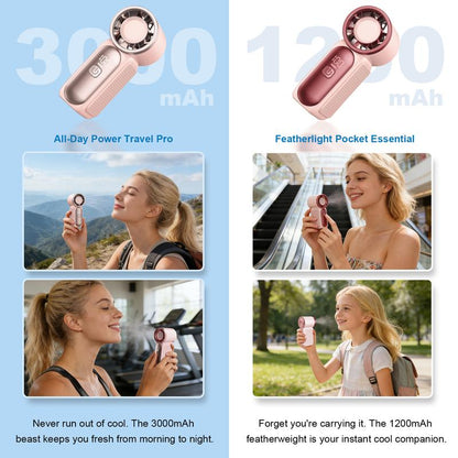 🌀Nur 12.99€ diesen Sommer!!!💨Mini-Handventilator mit LED-Anzeige –👍5-stufiger Turbo-Ventilator im Taschenformat.✨Über USB aufladbar, schnelle Kühlung für Reisen und beim Schminken. Das perfekte Geschenk.  Tragbare Kühlung