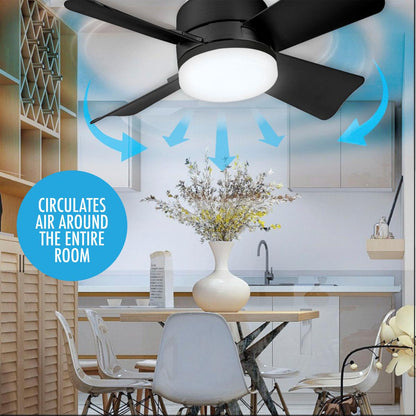 🌀 50% RABATT! ⏳ 40W LED-Deckenventilator mit Licht & Fernbedienung – Ultra-leise, 52 cm & E27-Fassung – Perfekt für Schlafzimmer, Küche oder Garage – inklusive B22-Adapter 🔥
