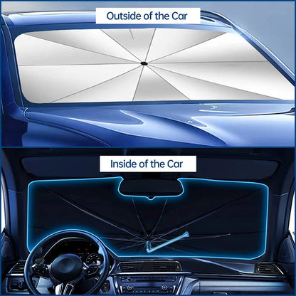 ⏳Begrenzte Zeit -50 %💥Zusammenklappbarer Autoschirm - Schutz vor Hitze und UV-Strahlen ☀️☂️ - Ideal, um Ihr Auto kühl zu halten!