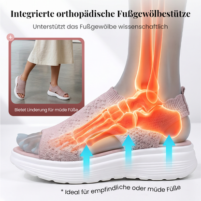 👡 Atmungsaktive Plateau-Sandalen aus Strick für Damen – leicht & komfortabel