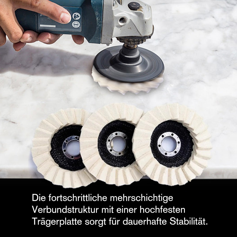 🎁 Mehr kaufen, mehr Vorteile!!✨ Wollpolierscheibe für Winkelschleifer – Hochglanz-Spiegelfinish! Langlebig  Vielseitig! 🔧