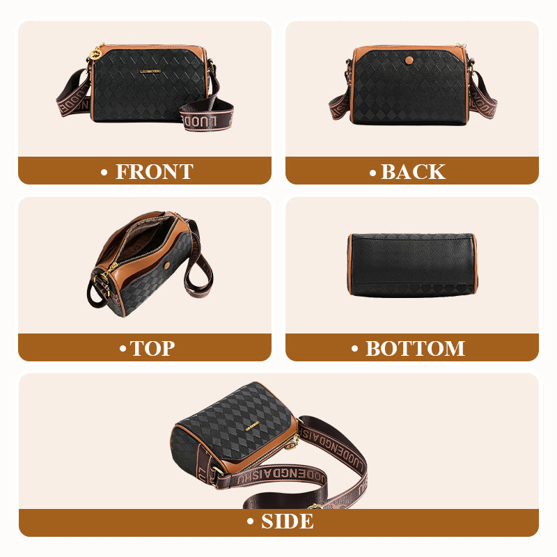 Mode Diamant-Muster große Kapazität 3-Layer Crossbody Bag