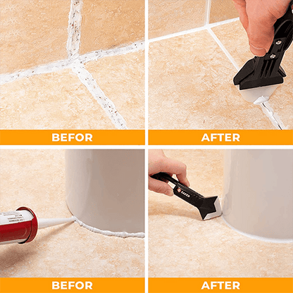 🔥 KAUFE 3, ERHALTE 1 GRATIS! 🔧 3-in-1 Silikon-Fugenwerkzeug – Entfernen, Auftragen & Glätten in einem – Ideal für präzise & saubere Fugenarbeiten 🏠