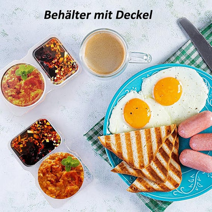 ⏳Begrenzte Zeit 50% Rabatt💥Wiederverwendbarer Snackbehälter mit zwei Fächern