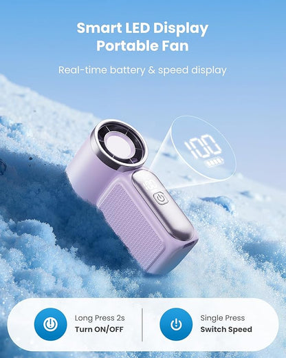 🌀Nur 12.99€ diesen Sommer!!!💨Mini-Handventilator mit LED-Anzeige –👍5-stufiger Turbo-Ventilator im Taschenformat.✨Über USB aufladbar, schnelle Kühlung für Reisen und beim Schminken. Das perfekte Geschenk.  Tragbare Kühlung