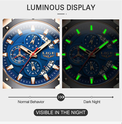⌚ Herren Sportuhr mit Chronograph – Wasserdichte Quarzuhr für Outdoor & Alltag, Multifunktions-Armbanduhr mit modernem Design