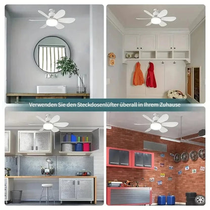 🔥Modernes 40W LED Deckenventilator-Licht (Ø 52cm) – Ultra-Leise mit Fernbedienung, E27 Sockel inkl. B22 Adapter. Ideal für Schlafzimmer, Küche & Garage.