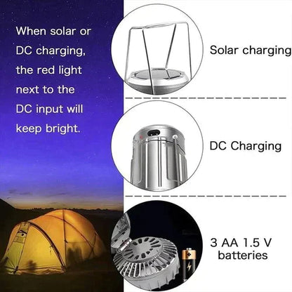 📢📢50 % Rabatt!! ⏰ Tragbare LED-Camping-Laterne mit Ventilator