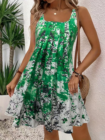 【S-2XL】🌺Uniform bedrucktes einfaches Kleid