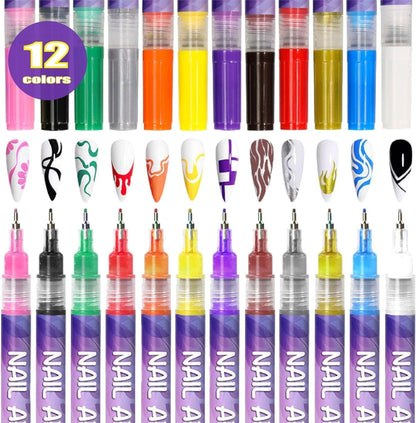 🎁✨ Nagellack-Set mit 12 Farben für kreative Designs 💅🎨