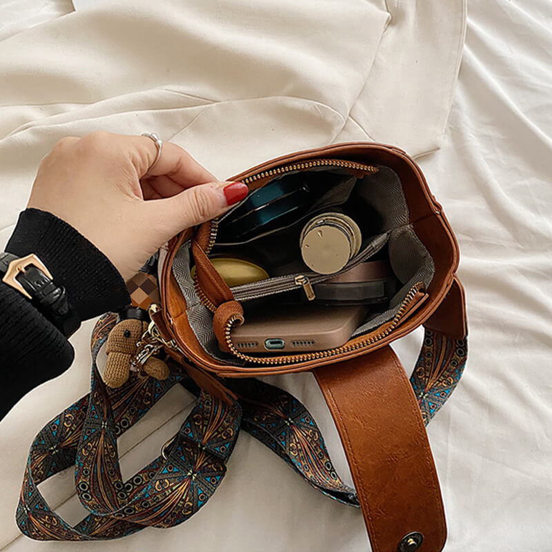🎄Vintage Modetasche mit verstellbarem breitem Schulterriemen👜