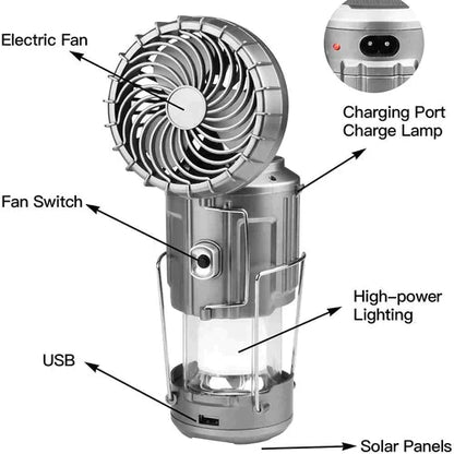 📢📢50 % Rabatt!! ⏰ Tragbare LED-Camping-Laterne mit Ventilator
