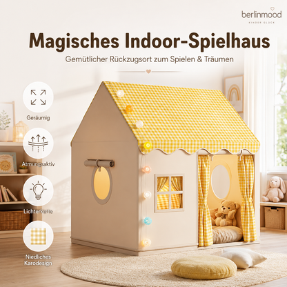 🏰 50% RABATT! 🧸 Kinderspielzelt „Schloss“ – Geräumig, atmungsaktiv & schnell aufgebaut – Fördert fantasievolles Spielen drinnen & draußen ✨