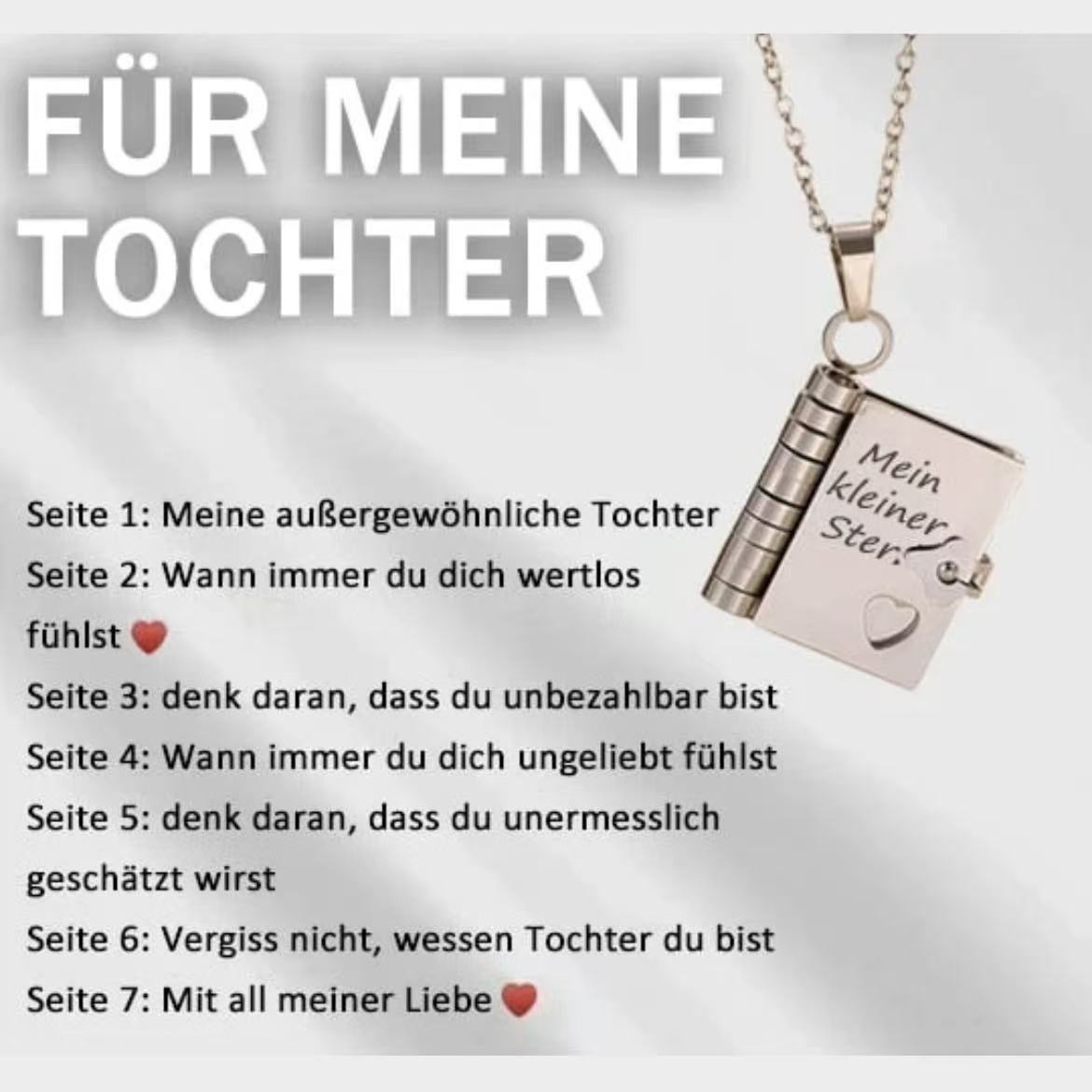 💗 Mein kleiner Sternenbuch-Anhänger für die Liebsten | Zeitloses Geschenk der Liebe an die Familie