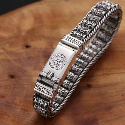 📢📢50 % Rabatt!! ⏰ Tibetisches Gebetsmühlen-Armband – 925er Sterlingsilber, Glücksbringer & Valentinstagsgeschenk