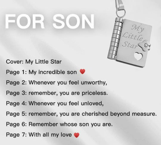 💗 Mein kleiner Sternenbuch-Anhänger für die Liebsten | Zeitloses Geschenk der Liebe an die Familie