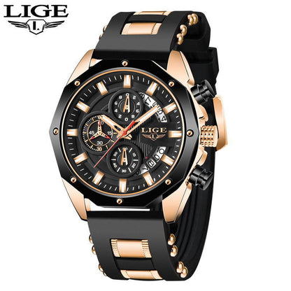 ⌚ Herren Sportuhr mit Chronograph – Wasserdichte Quarzuhr für Outdoor & Alltag, Multifunktions-Armbanduhr mit modernem Design