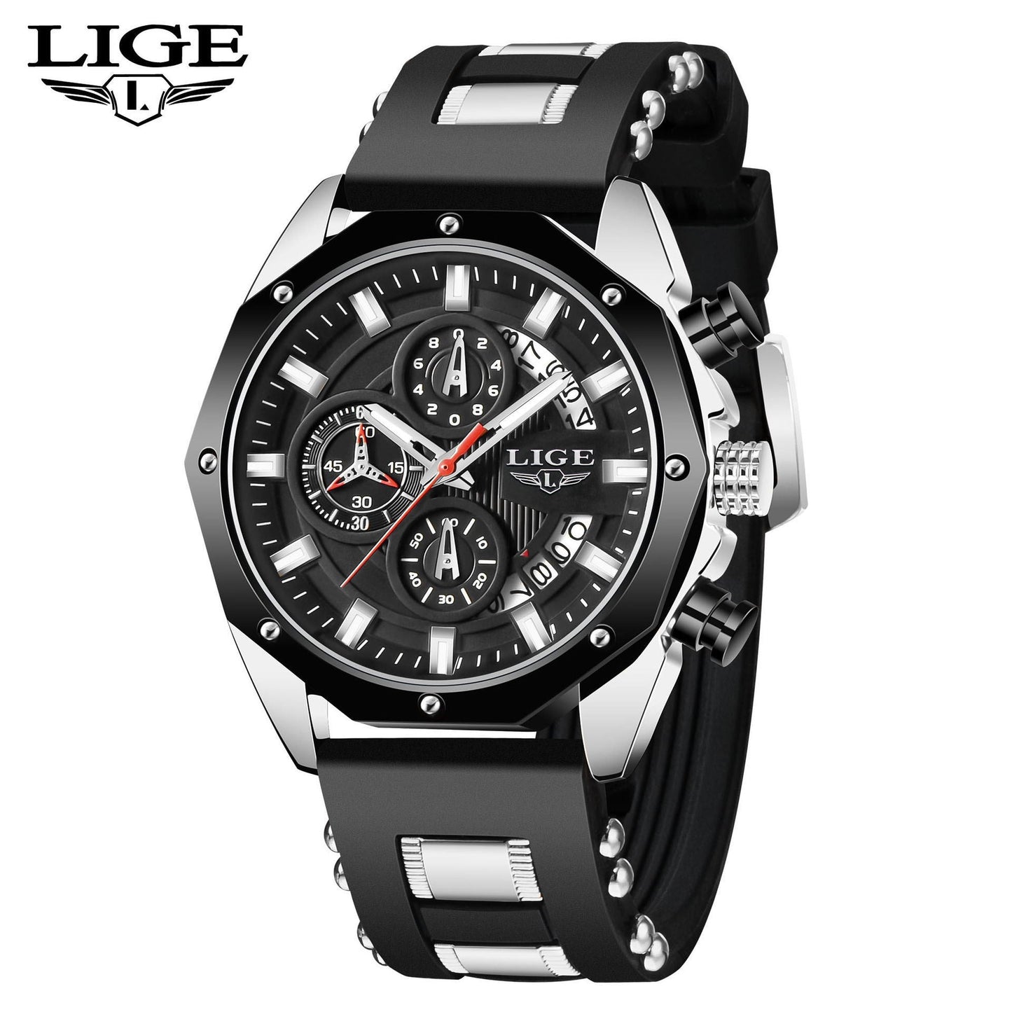 ⌚ Herren Sportuhr mit Chronograph – Wasserdichte Quarzuhr für Outdoor & Alltag, Multifunktions-Armbanduhr mit modernem Design